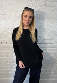 Übergroßer Rundhalspullover 