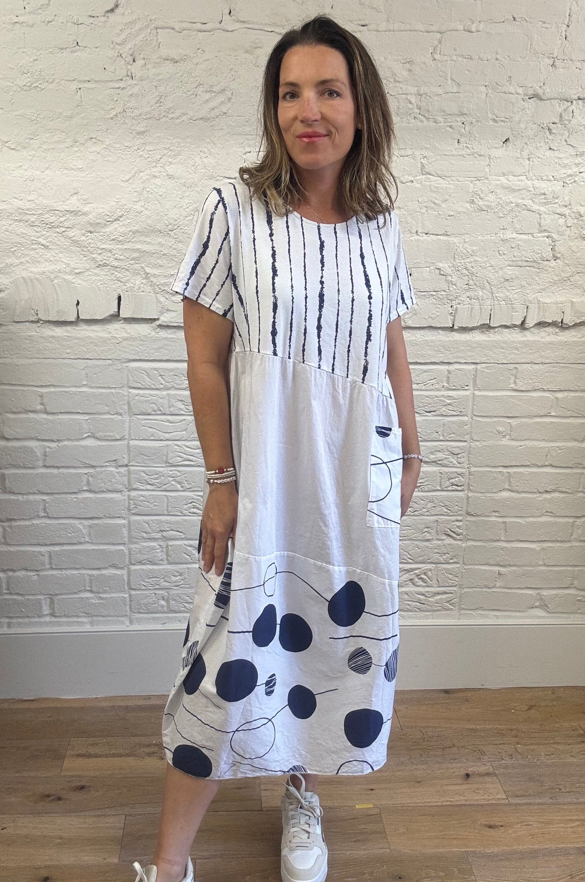 Stripe Me Dotted Dress