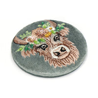 The Iona Highland Cow Compact Mirror
