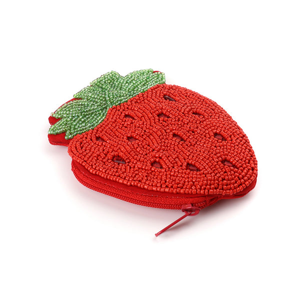 Beaded Strawberry Purse