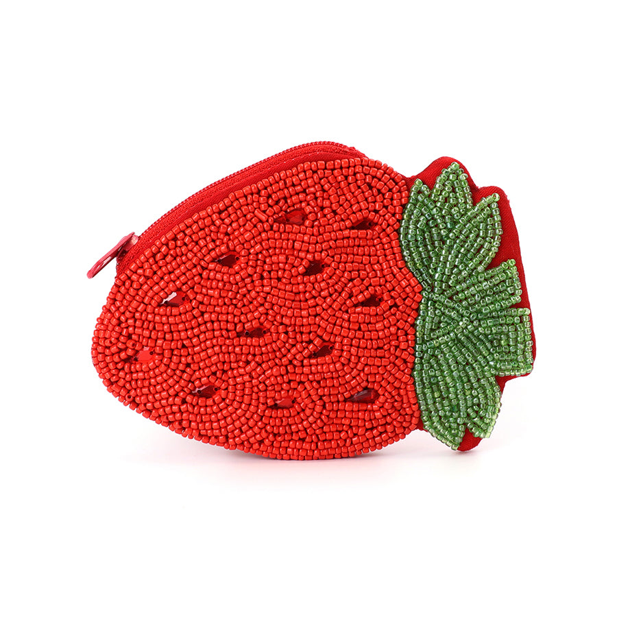 Beaded Strawberry Purse