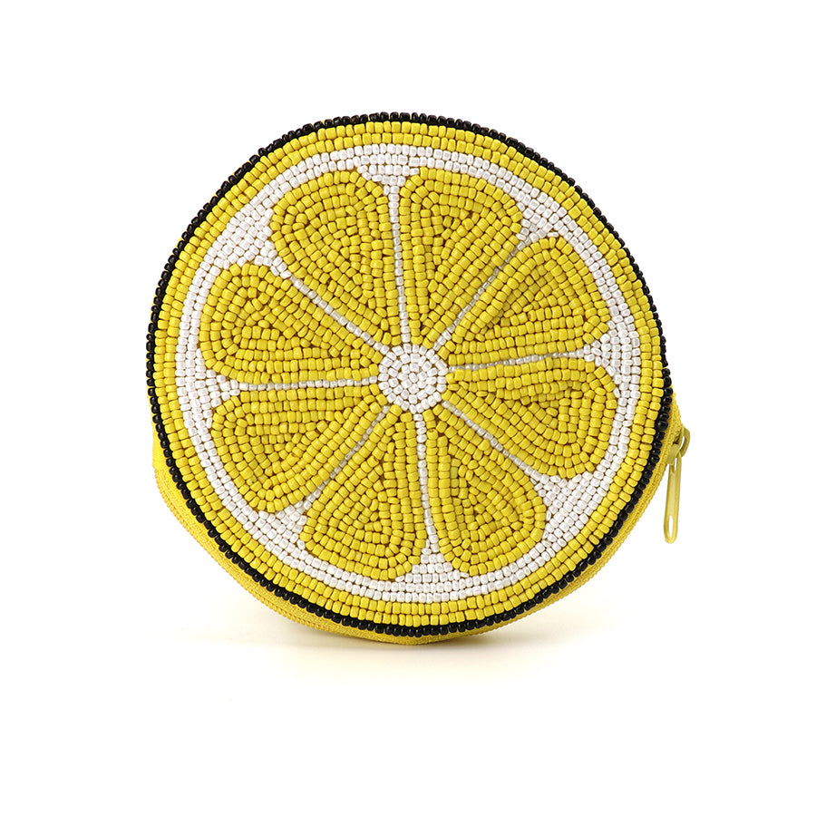 Beaded Lemon Slice Purse