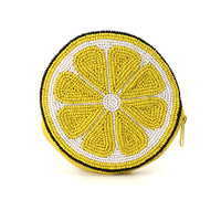 Beaded Lemon Slice Purse