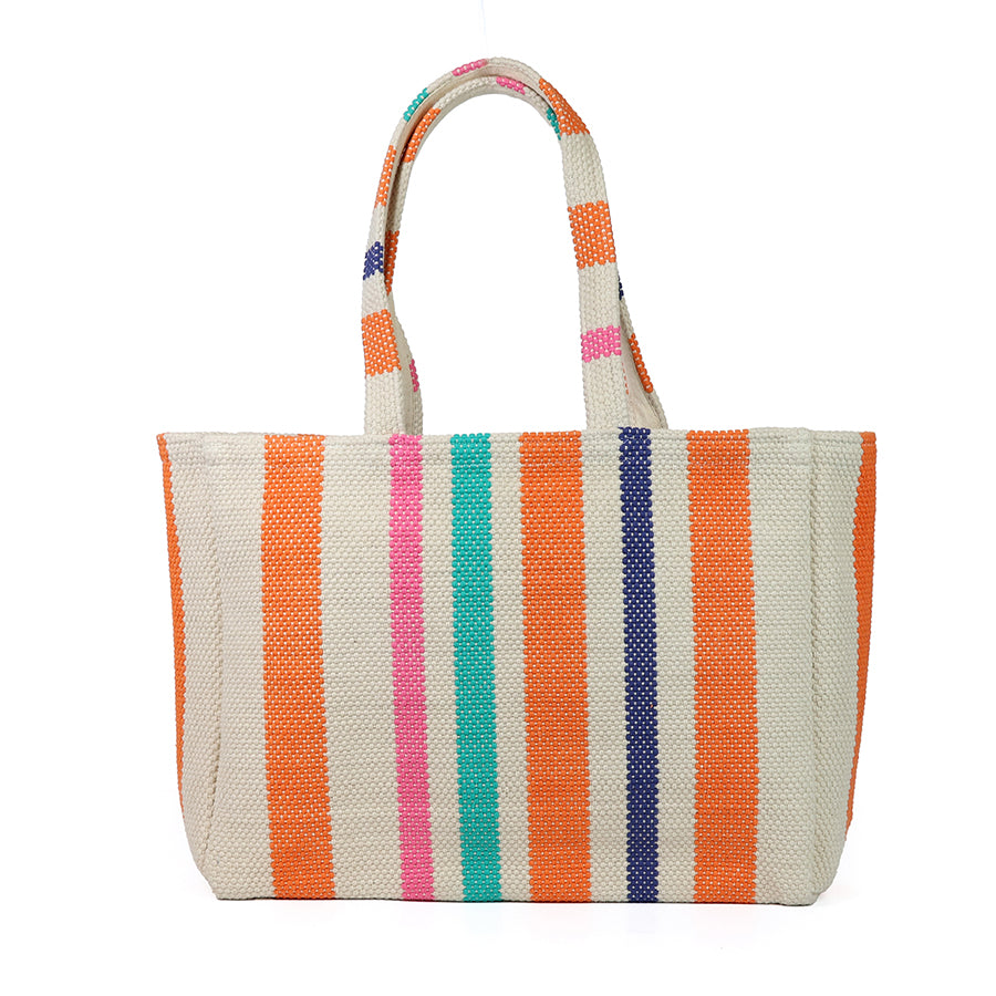 Alexa Woven Striped Shopper