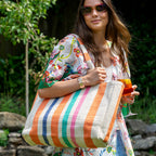Alexa Woven Striped Shopper