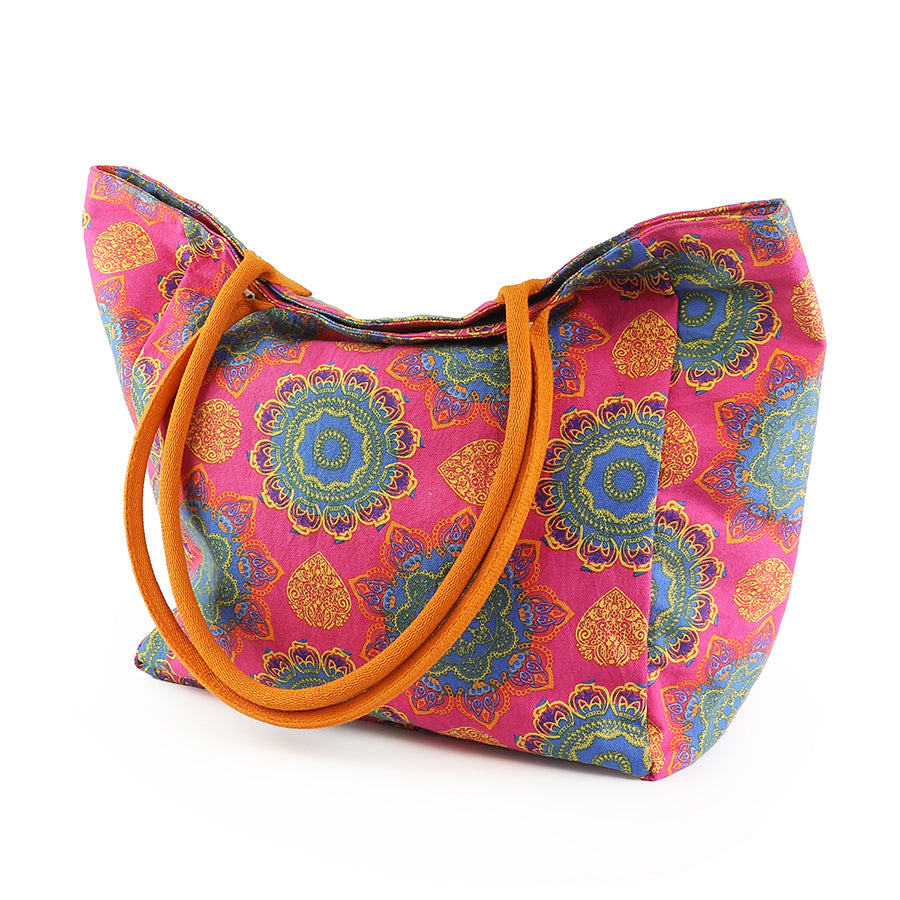 The Arya Mandala Print Beach Bag