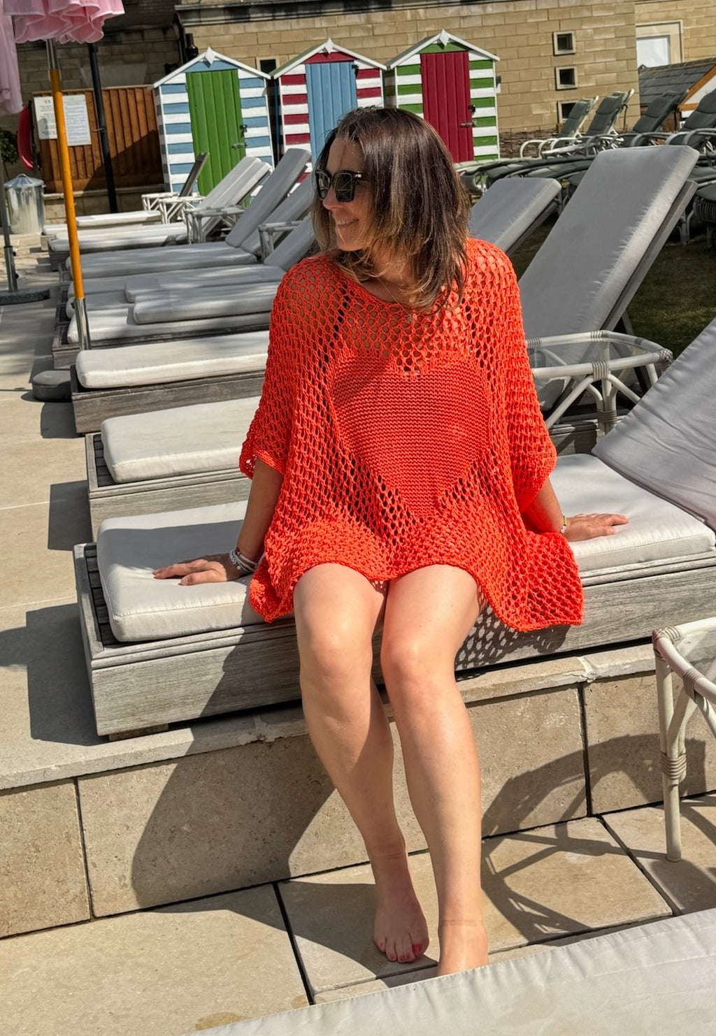 Open Knit Heart Top
