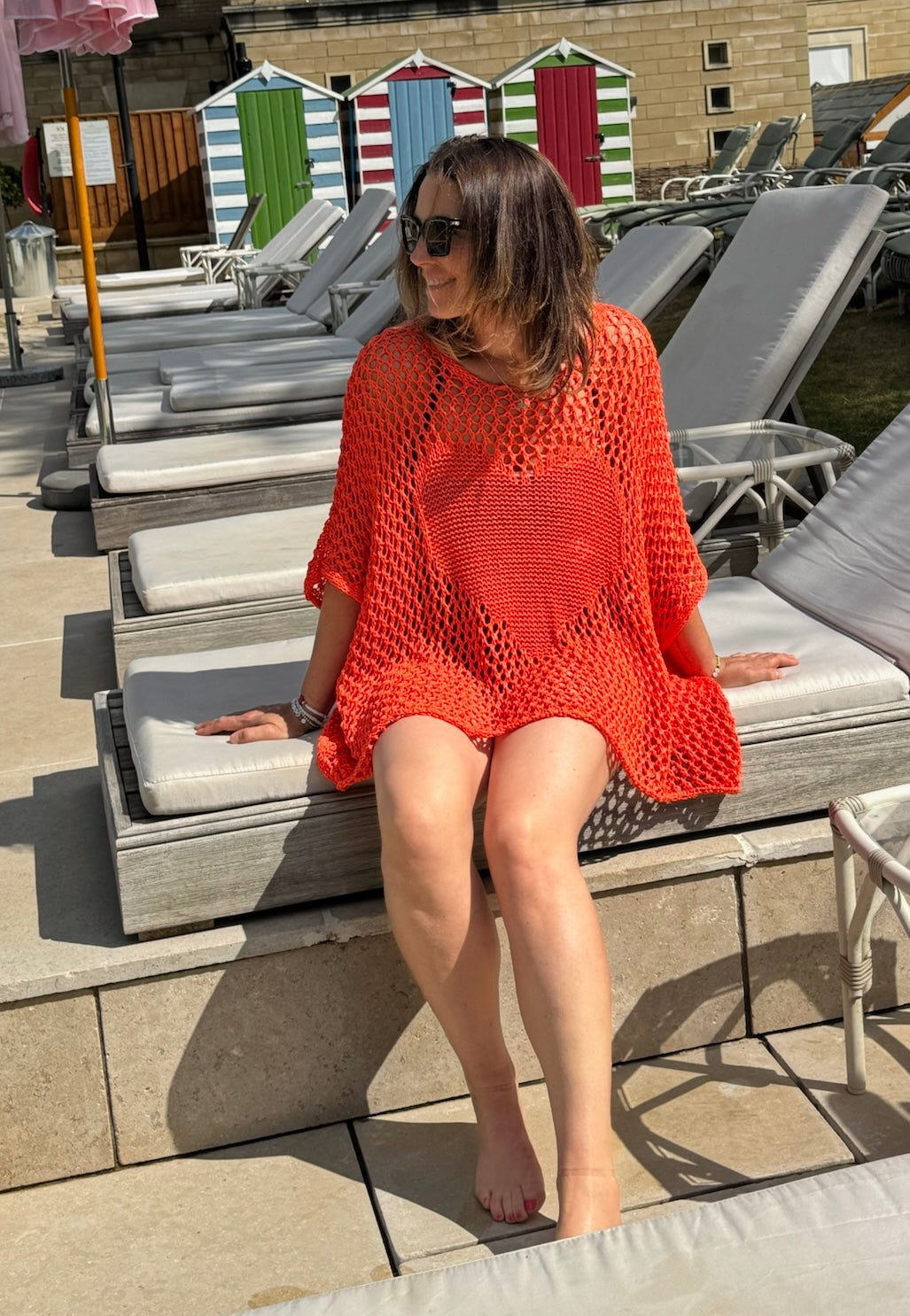 Open Knit Heart Top