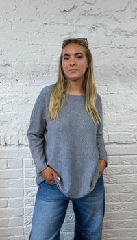 Übergroßer Rundhalspullover 