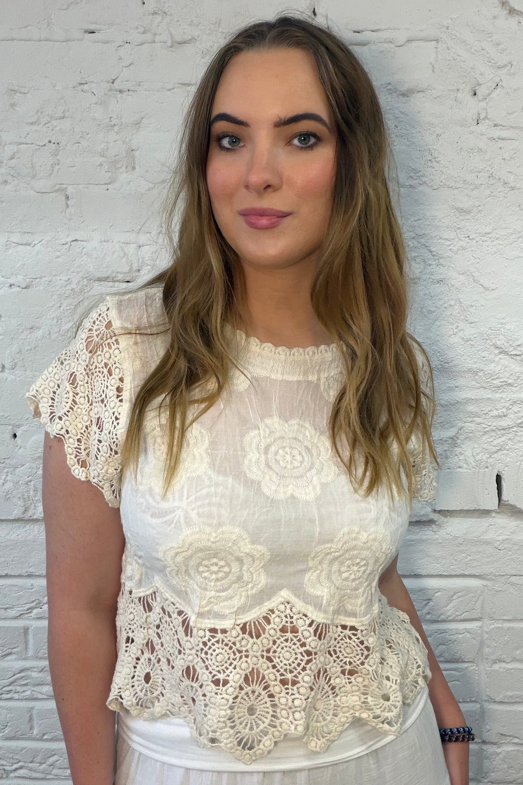 Anica Lace Detail Top