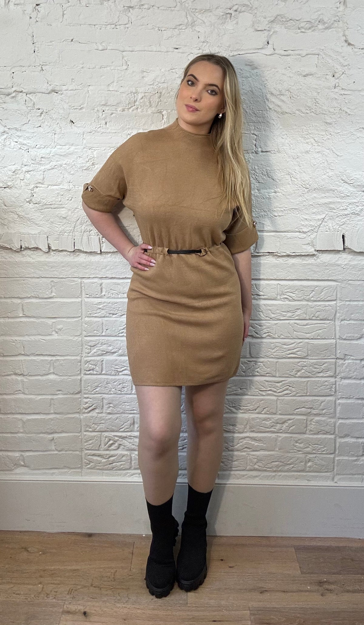 The Noir Belted Dress