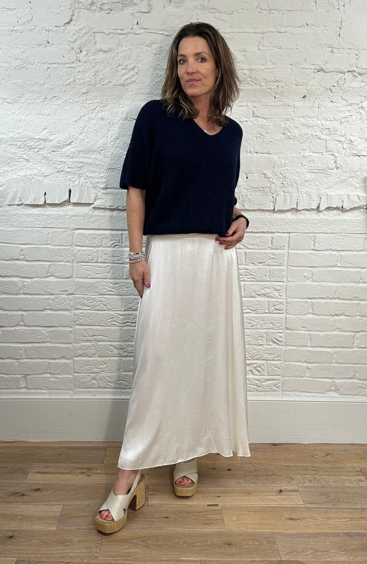 Suzy D Satin Maxi Skirt