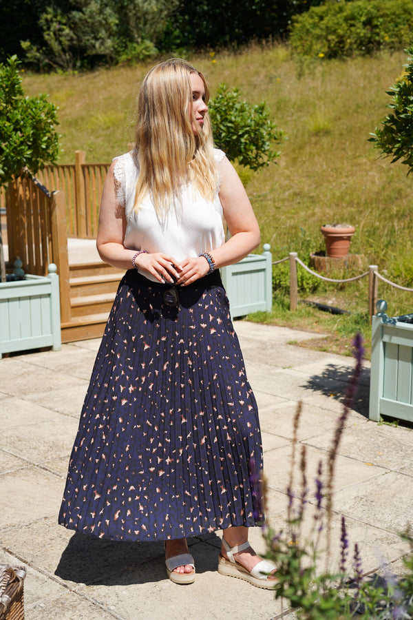 Falda con estampado animal