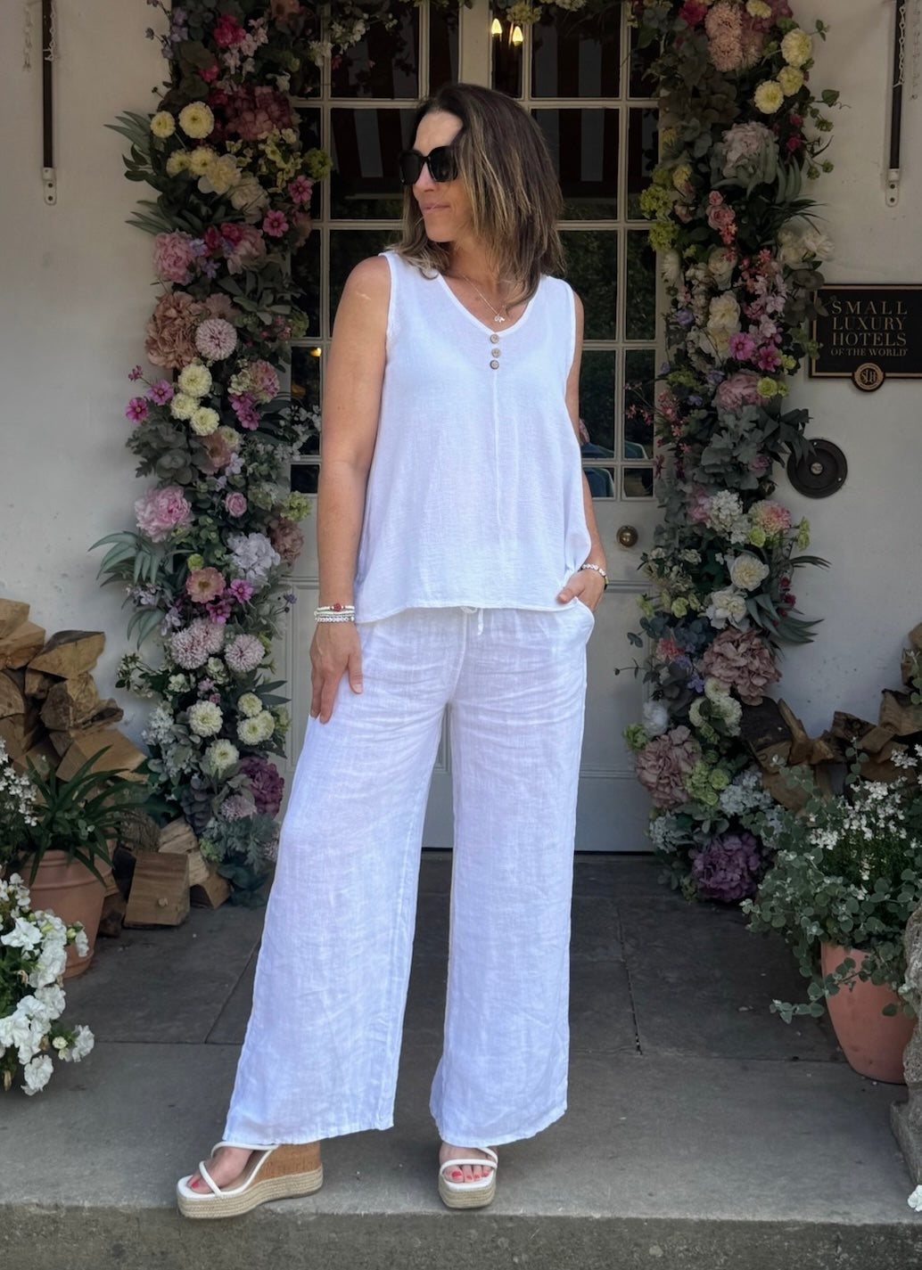 Cotton & Linen Mix Sleeveless Top