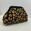 Leopard Knit Cloud Pouch Bag