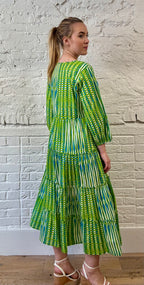 Citrus Fun Tiered Maxi Dress
