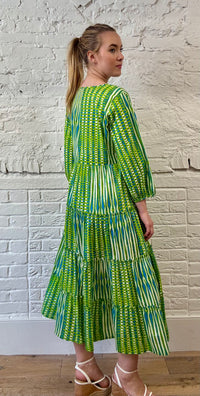 Citrus Fun Tiered Maxi Dress