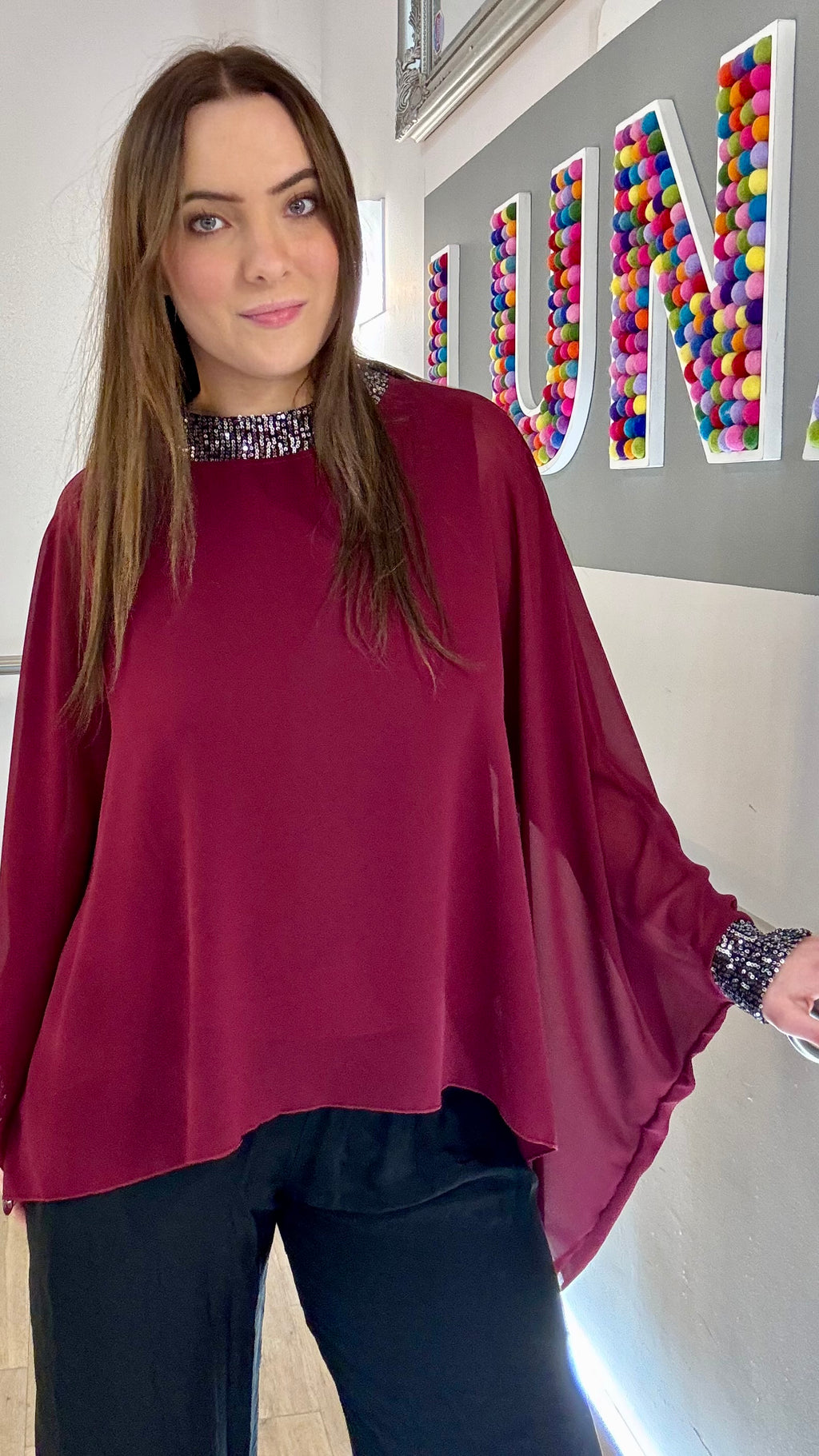 The Sabine Sequin Drape