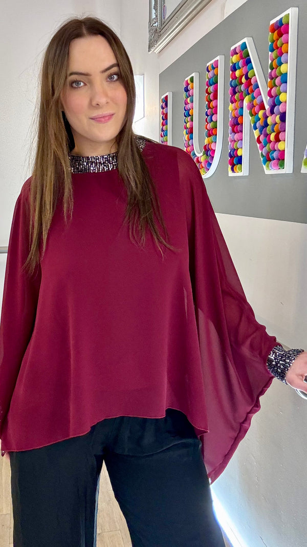 The Sabine Sequin Drape