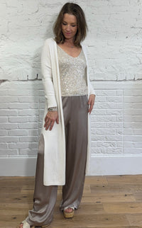 Long Side Slit Cardigan