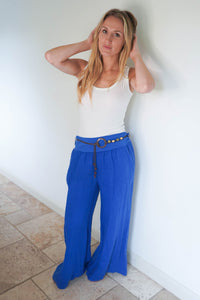 Belted Linen Trousers