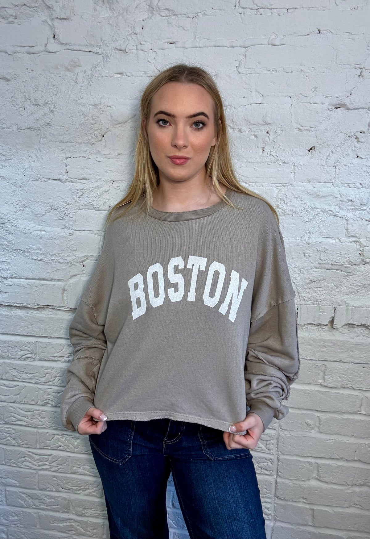 Boston Raw Edge Sweatshirt