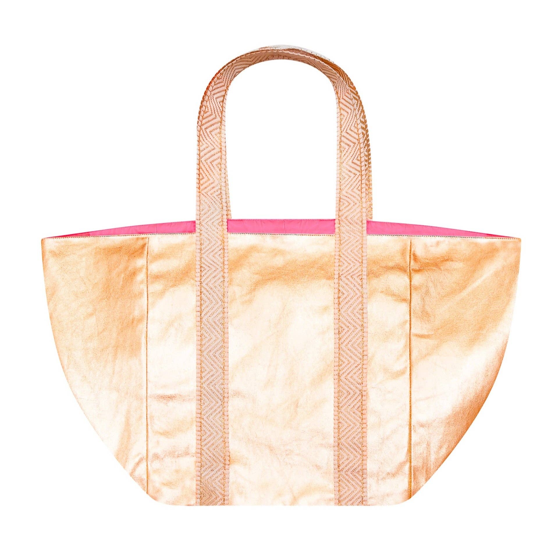Sheeny Gold Gold Large Tote Bag
