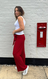 Pleated Tie Waist Trouser