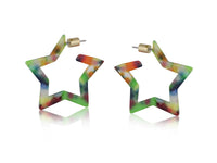 Erica Resin Star Earrings