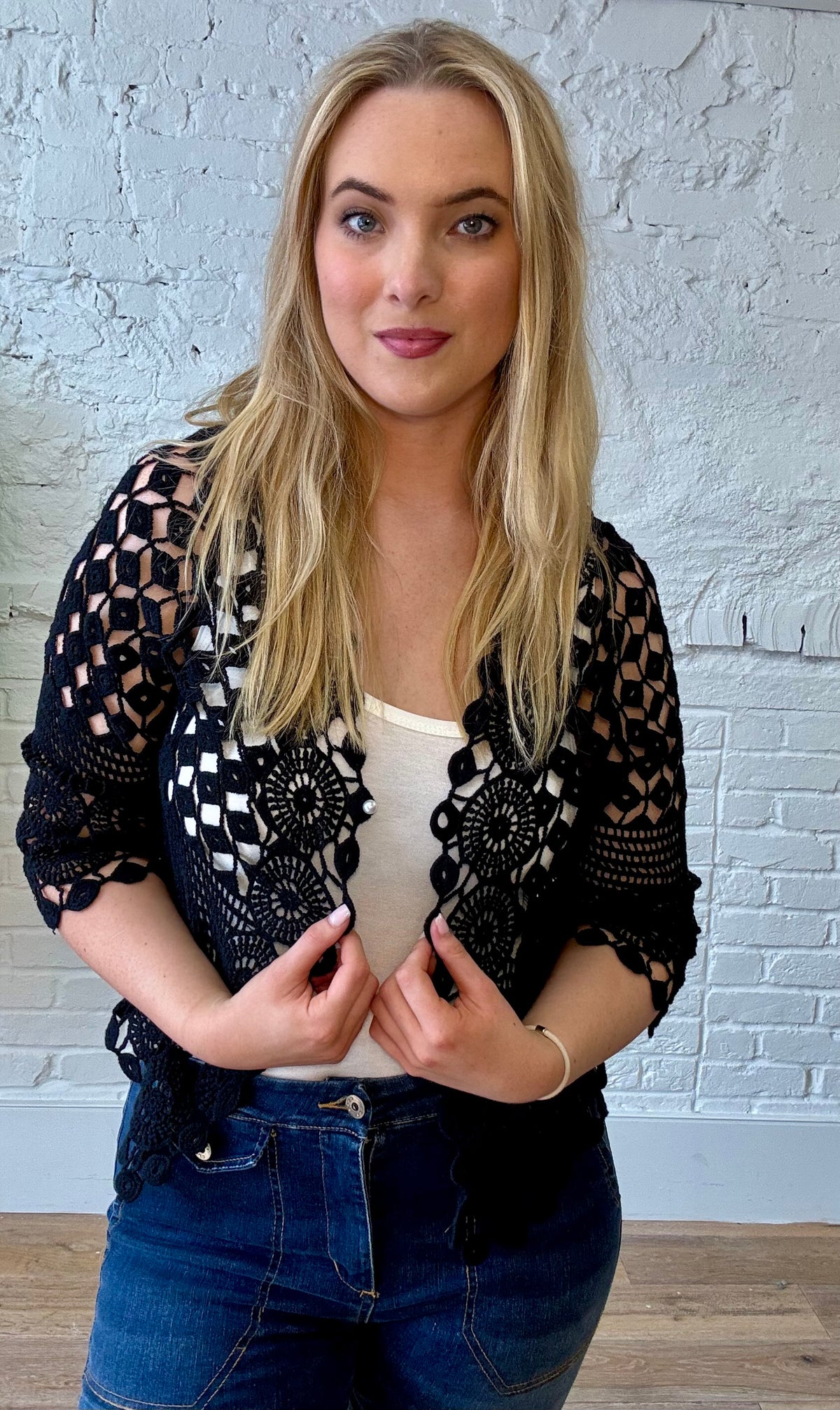 Pearl Crochet Cardigan