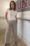 Cotton & Linen Mix Wide Leg Trousers
