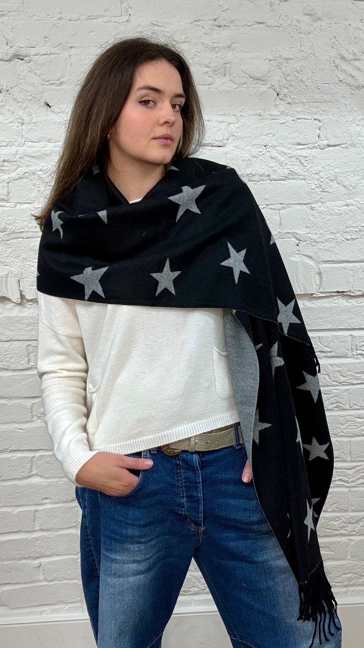 The Astrid Cashmere Mix Star Scarf