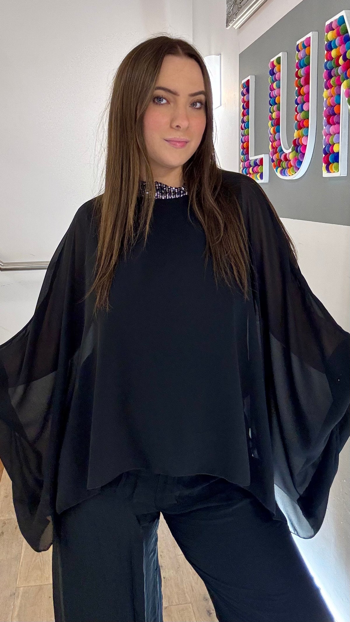 The Sabine Sequin Drape