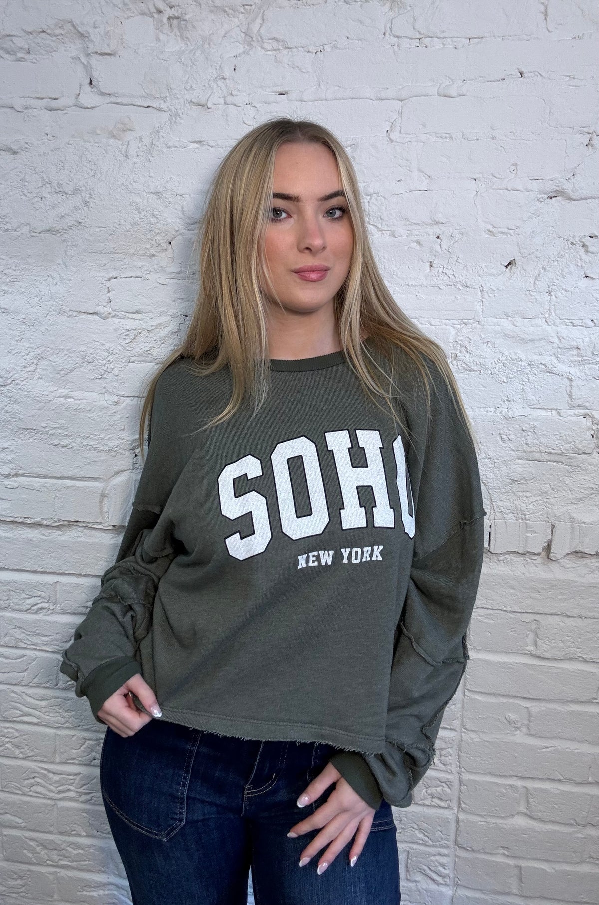 SOHO Raw Edge Sweatshirt