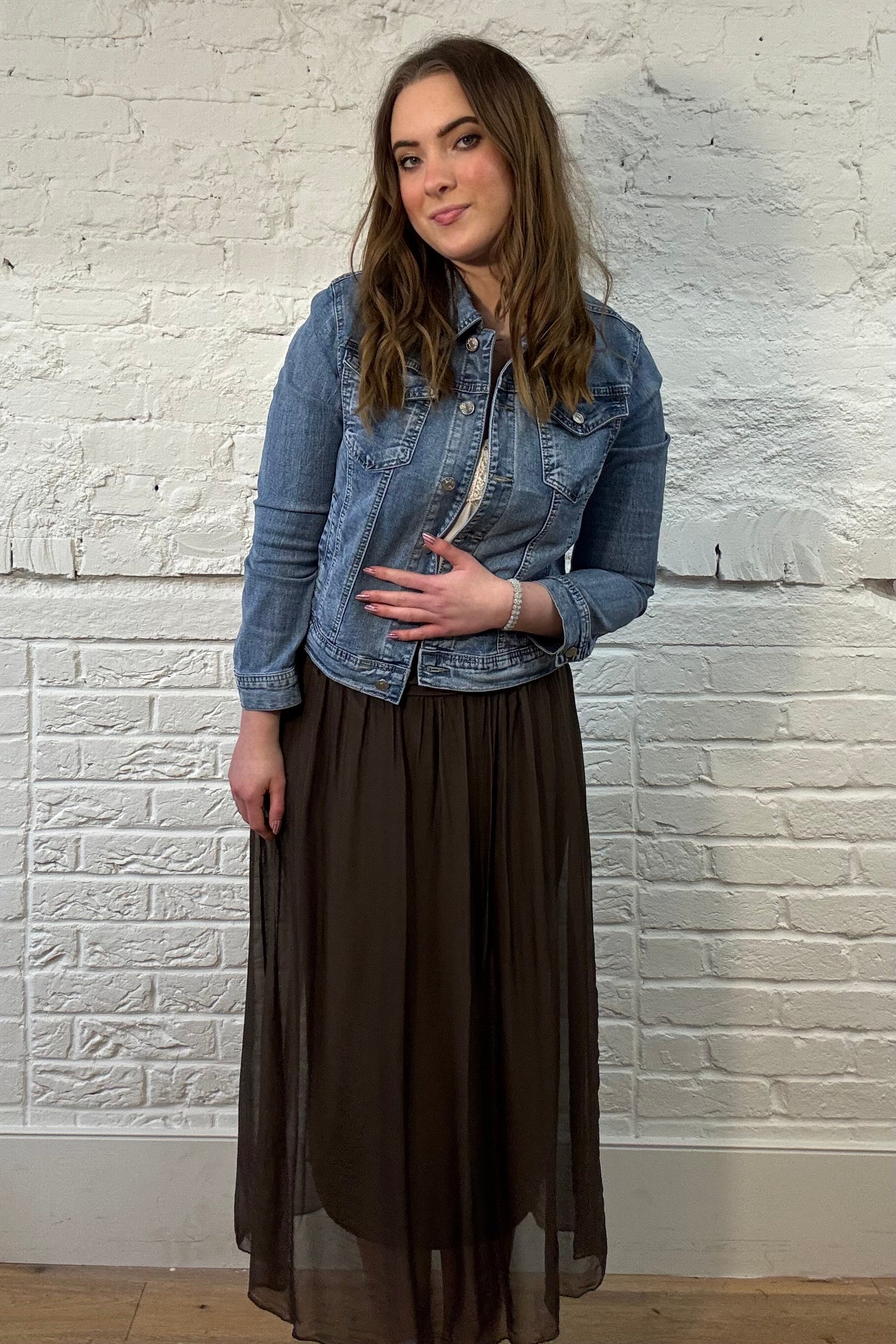 Silk Overlay Skirt (OS 8-16)