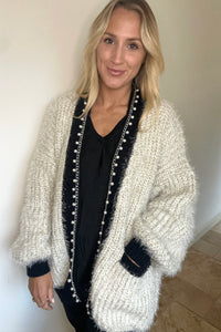 Chain Pearl Cardigan