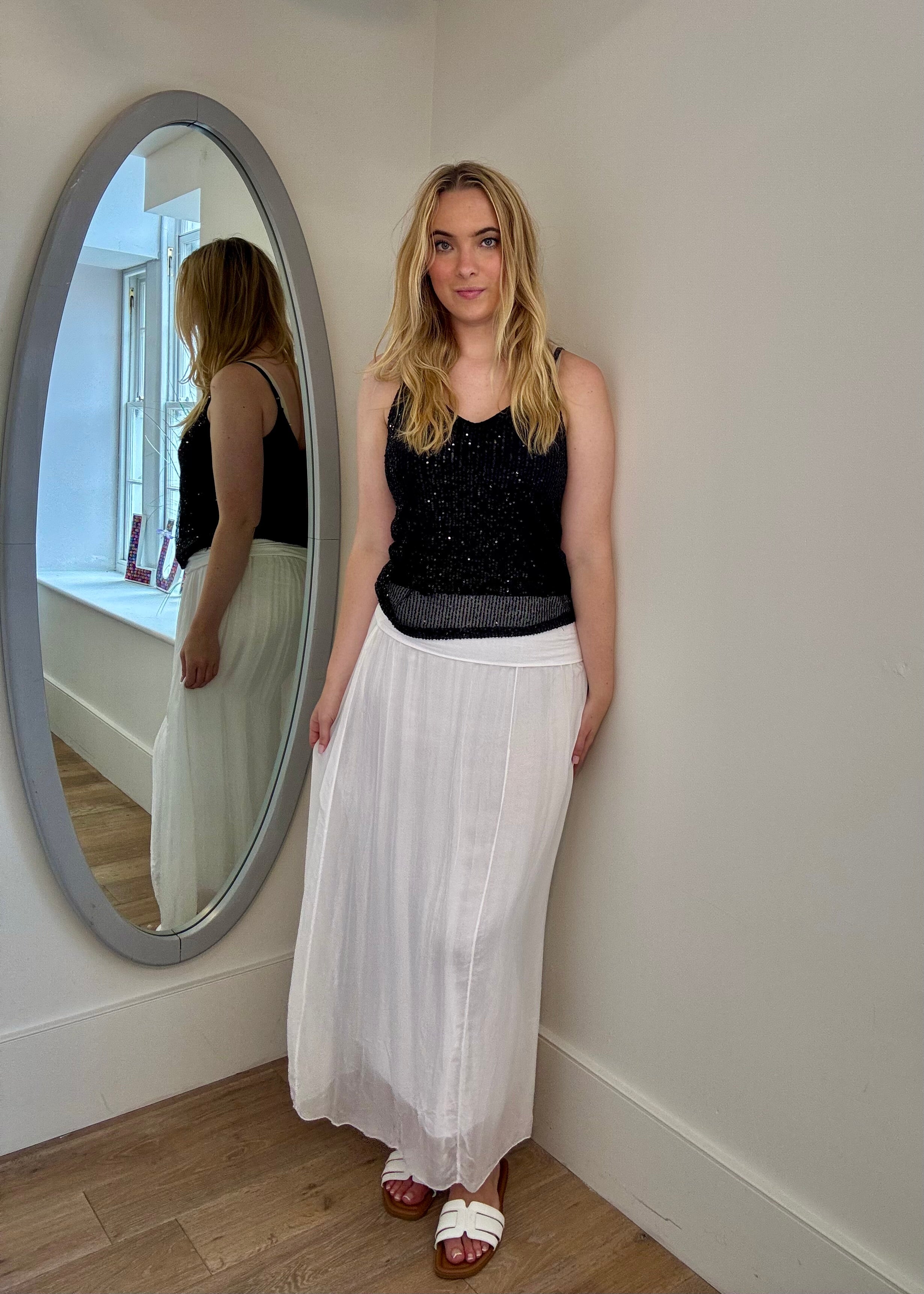 Silk Overlay Skirt (OS 8-16)