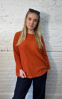 Übergroßer Rundhalspullover 