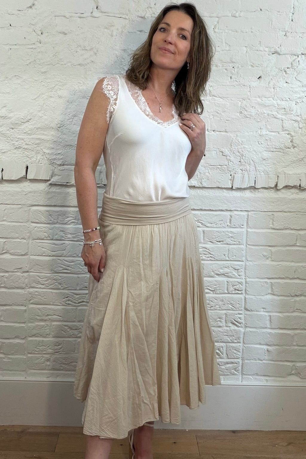 Annabel Cotton Midi Skirt
