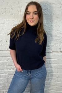 High Neck 3/4 Sleeve Jumper