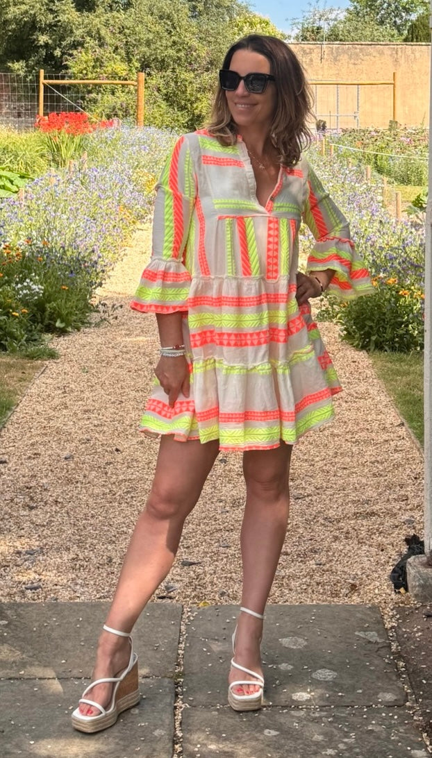 Aztec Short Jacquard Dress