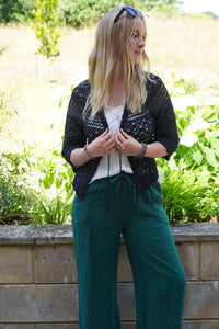 Crochet Tie Cardigan