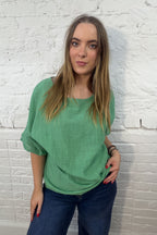 100% Cotton Plain Short Sleeve Top (Larger Fit)