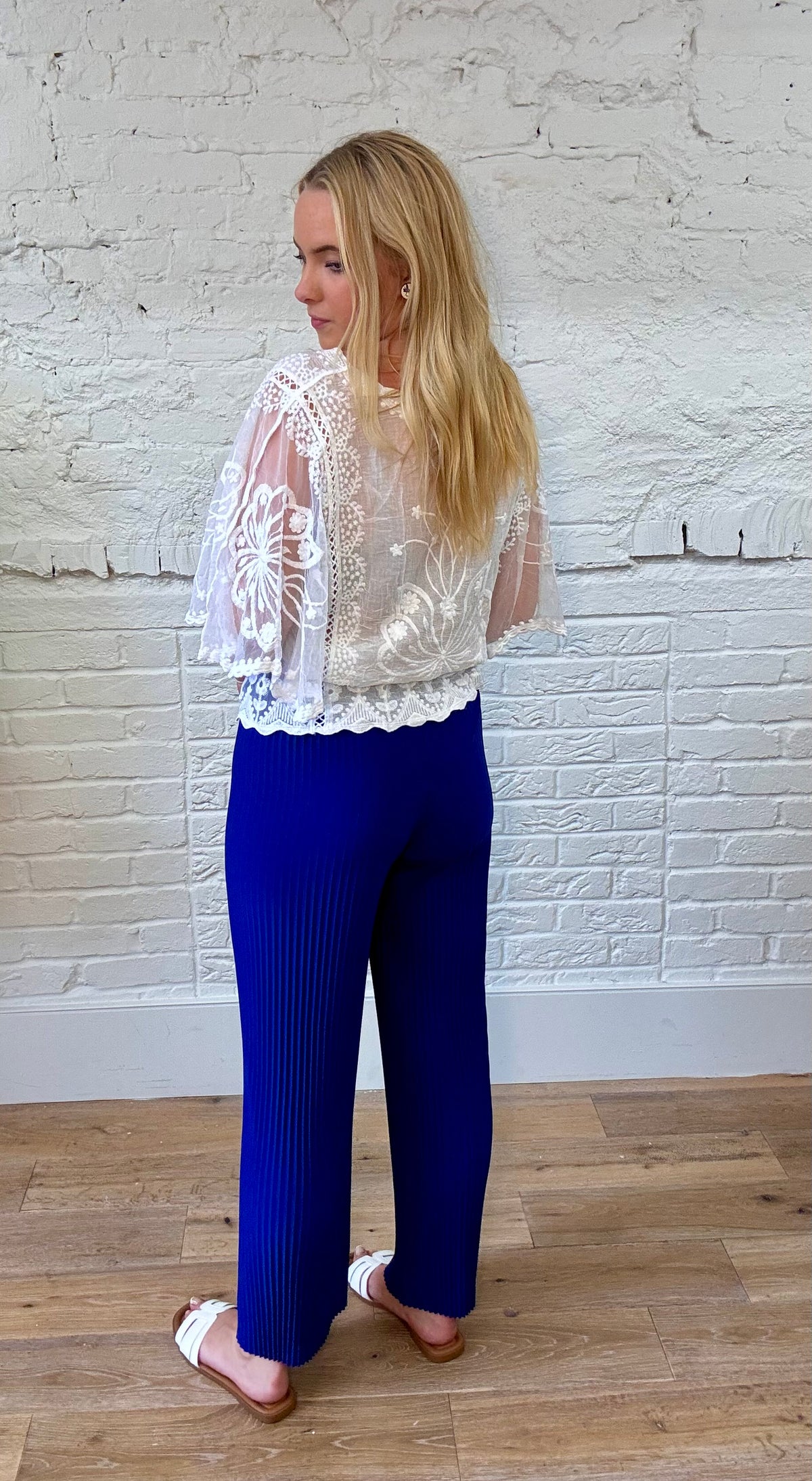 Pleated Tie Waist Trouser