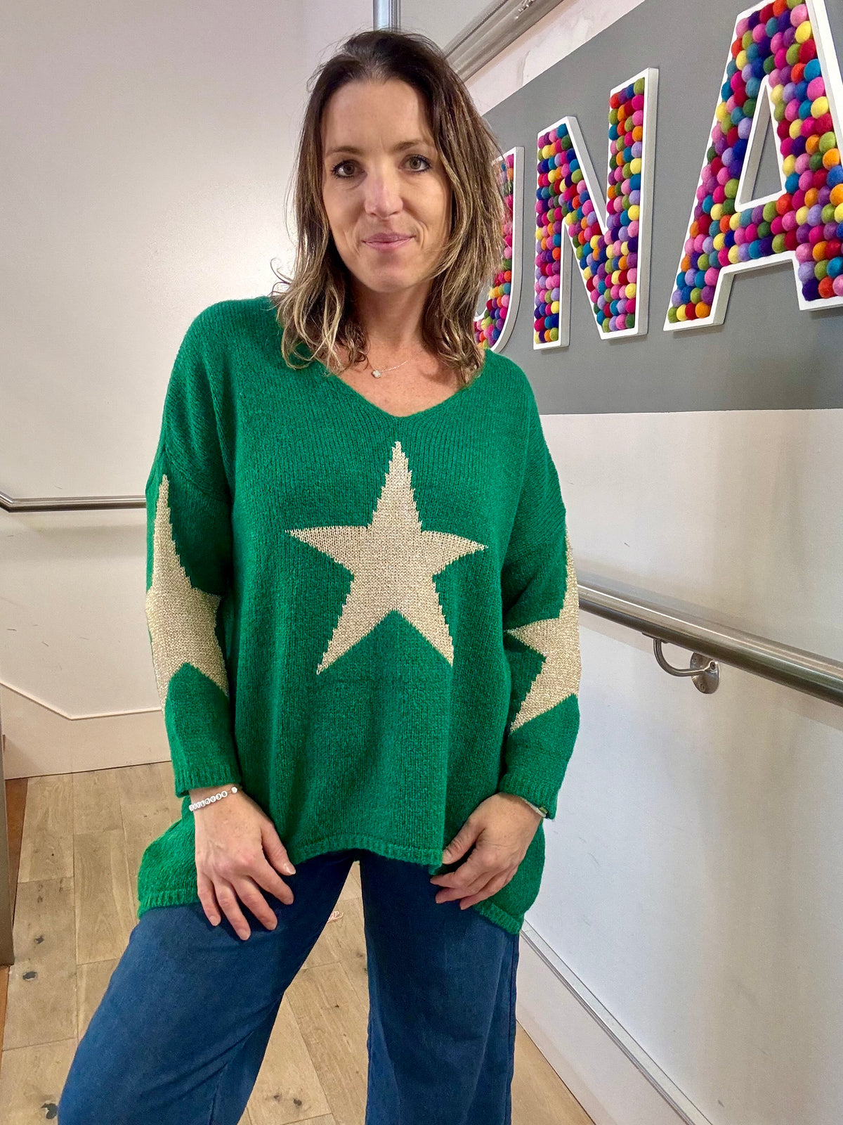 Sparkle Star Knitted Jumper