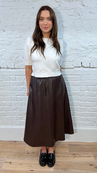 The Harriet Vegan Leather Skirt