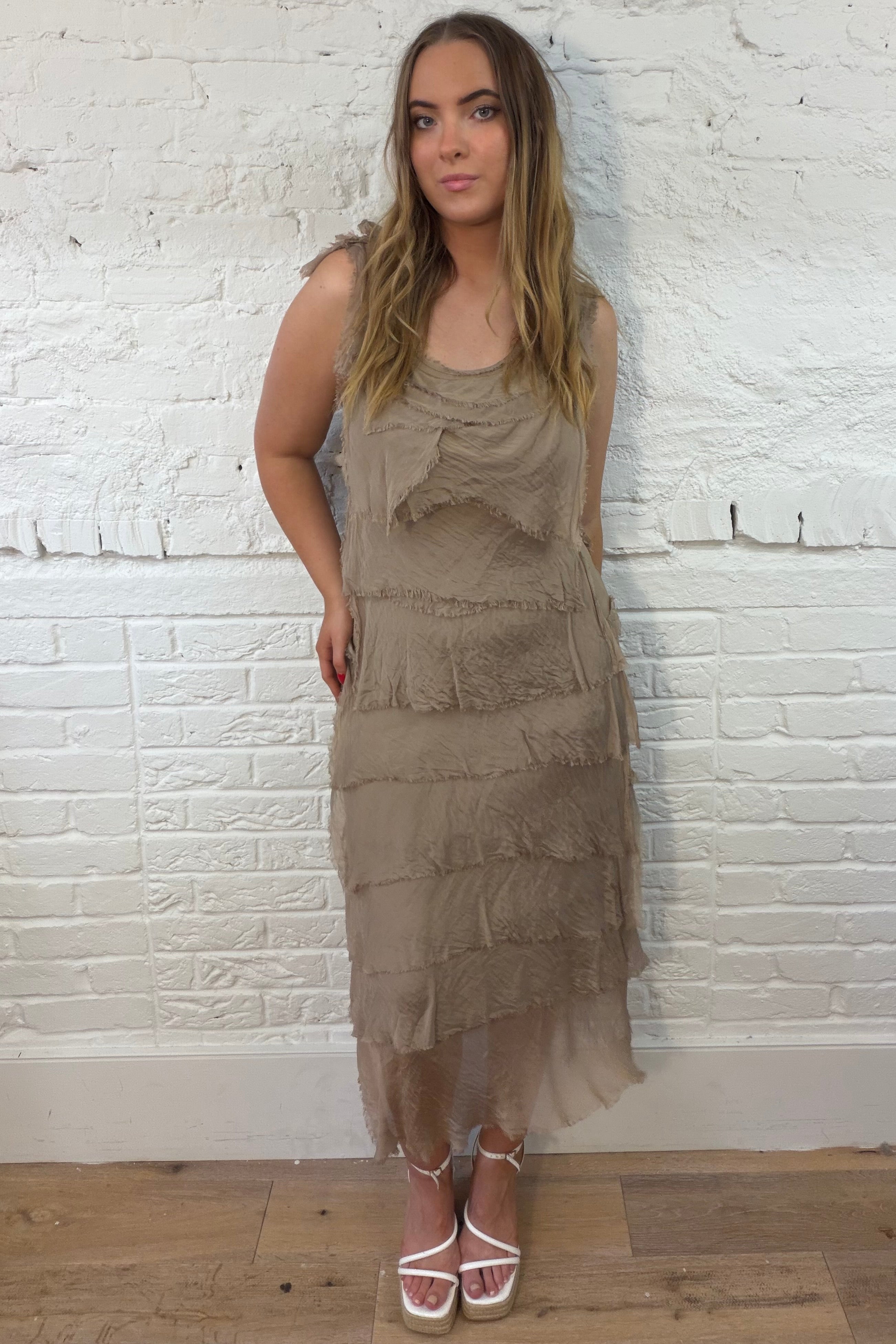 The Rina Ruffle Maxi Dress