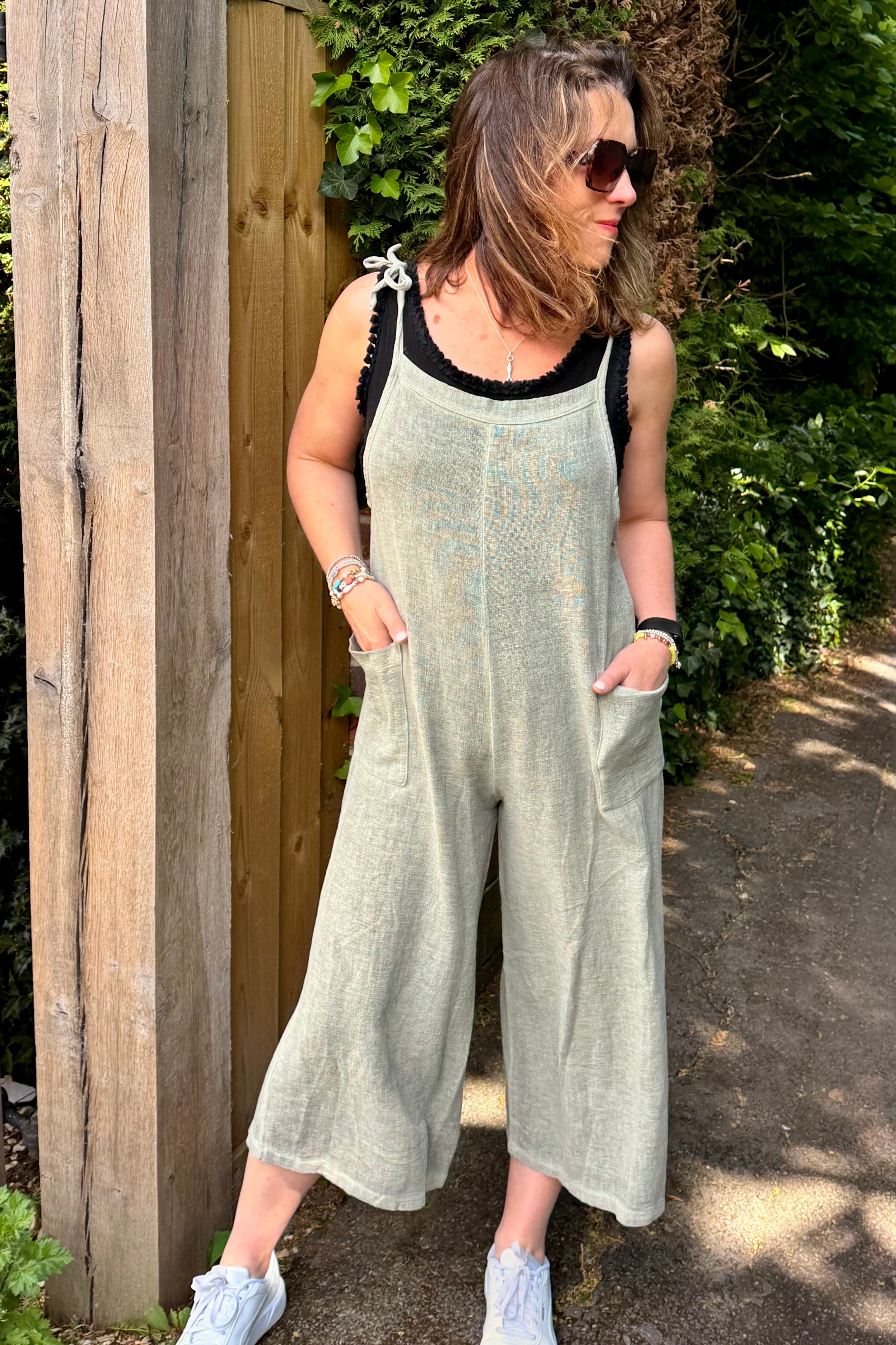 The Matilda Cotton & Linen Dungarees