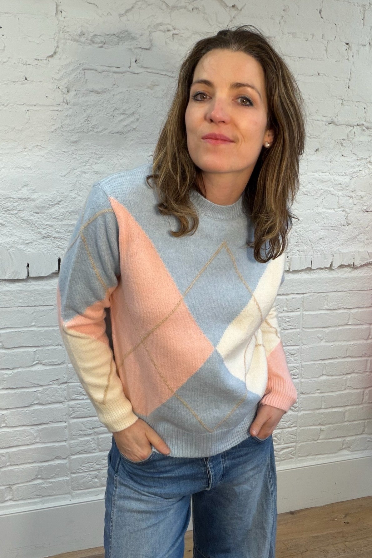 Innes Diamond Knit Jumper