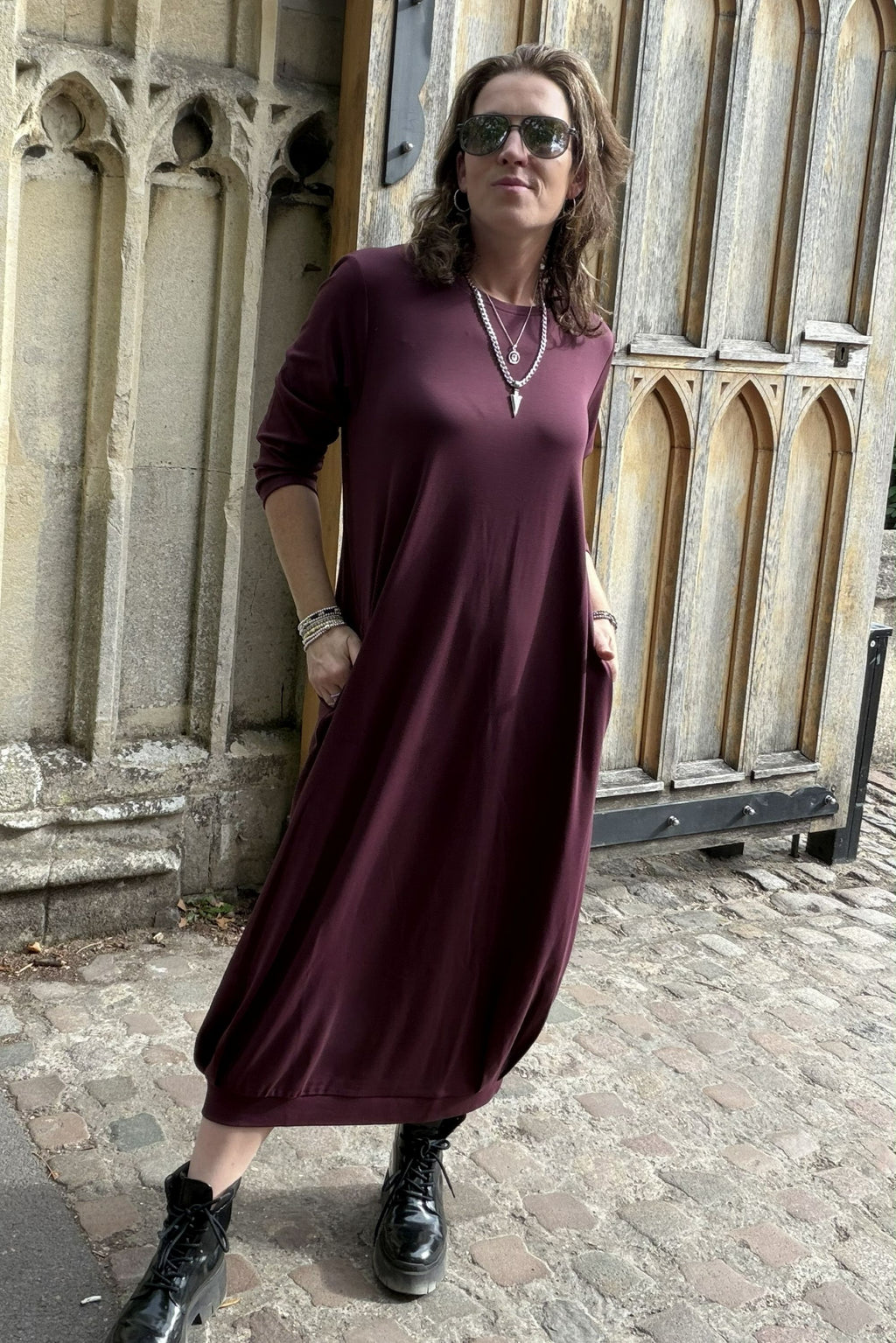 Carmela Banded Hem Jersey Dress
